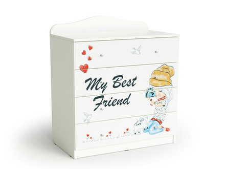 Комод МАМА "Девочки", Белый