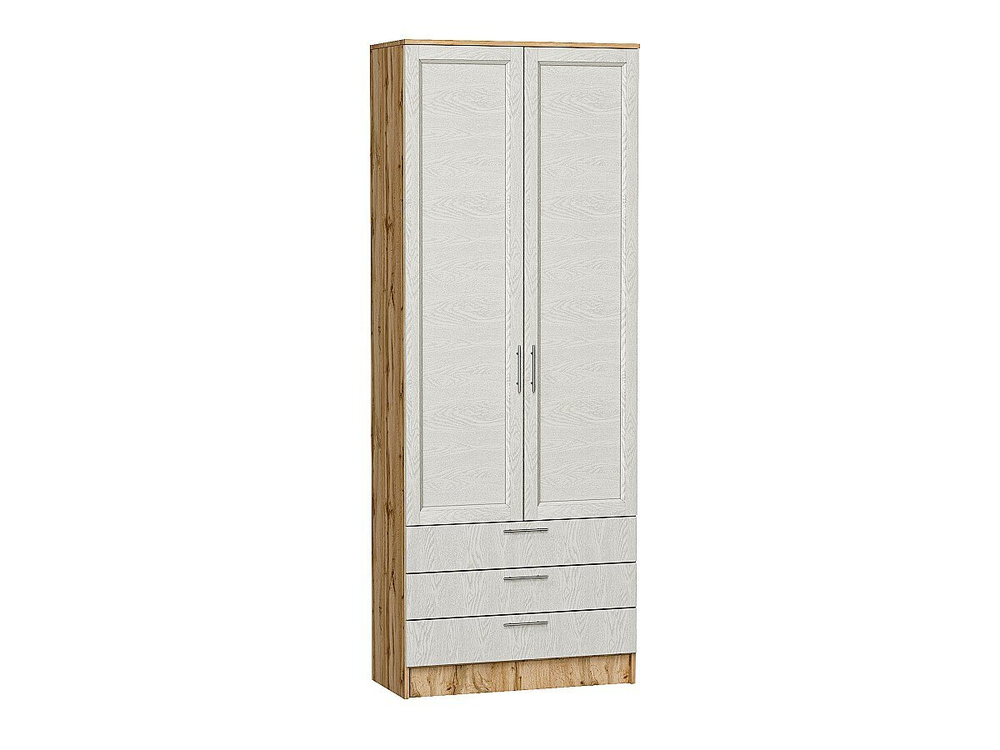 Шкаф двухстворчатый Стиль ШК-803 с ящиками Cappuccino Softwood Дуб Вотан