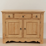 Шкаф буфет для кухни Прованс 4 двери 3 ящика из массива сосны (верхняя и нижняя часть буфета)