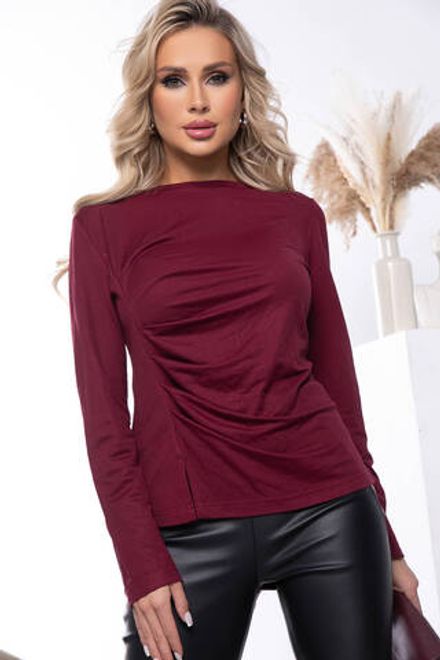Лонгслив "Женевьева" (винный) Б7633 LT Collection
