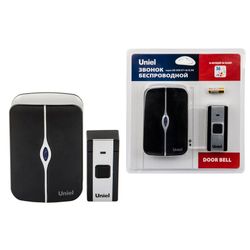 UDB-093W-R1T1-36S-BL-WH Звонок электронный. 220В. 36 мелодий. Блистер. Черный с белым. ТМ Uniel