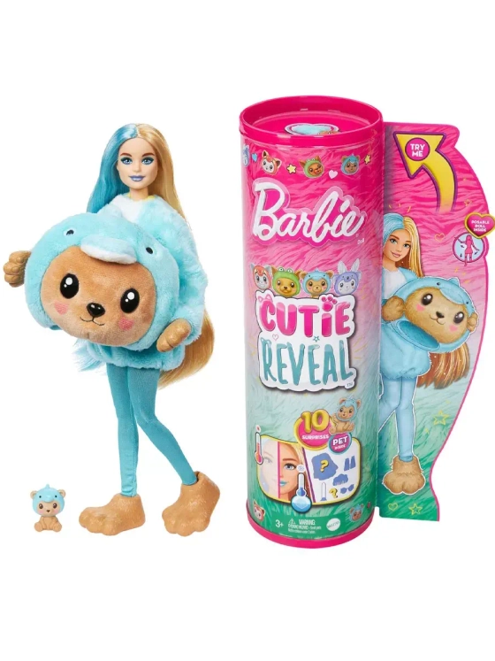 Кукла Барби Кьюти Ривл Cutie Reveal Медведь-дельфин HRK25
