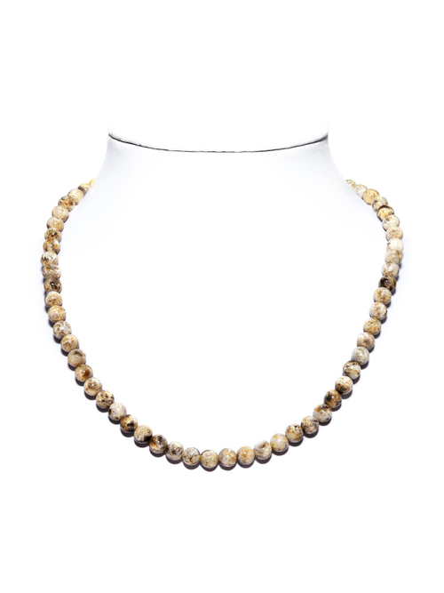 Чокер из натурального янтаря, длина 40 см, бусины 6 мм. Чокер ручной работы из Калининграда