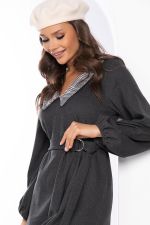 Платье "Искусство стиля" (темно-серое) П8296 LT Collection