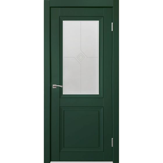 Дверь экошпон Decanto 1 barhat green остеклённая