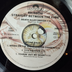 Винтажная виниловая пластинка LP Rainbow Straight Between The Eyes (Japan 1982) (No Obi) MISS Mistreated