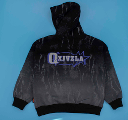 толстовка худи Q звезда теплая флок 4788