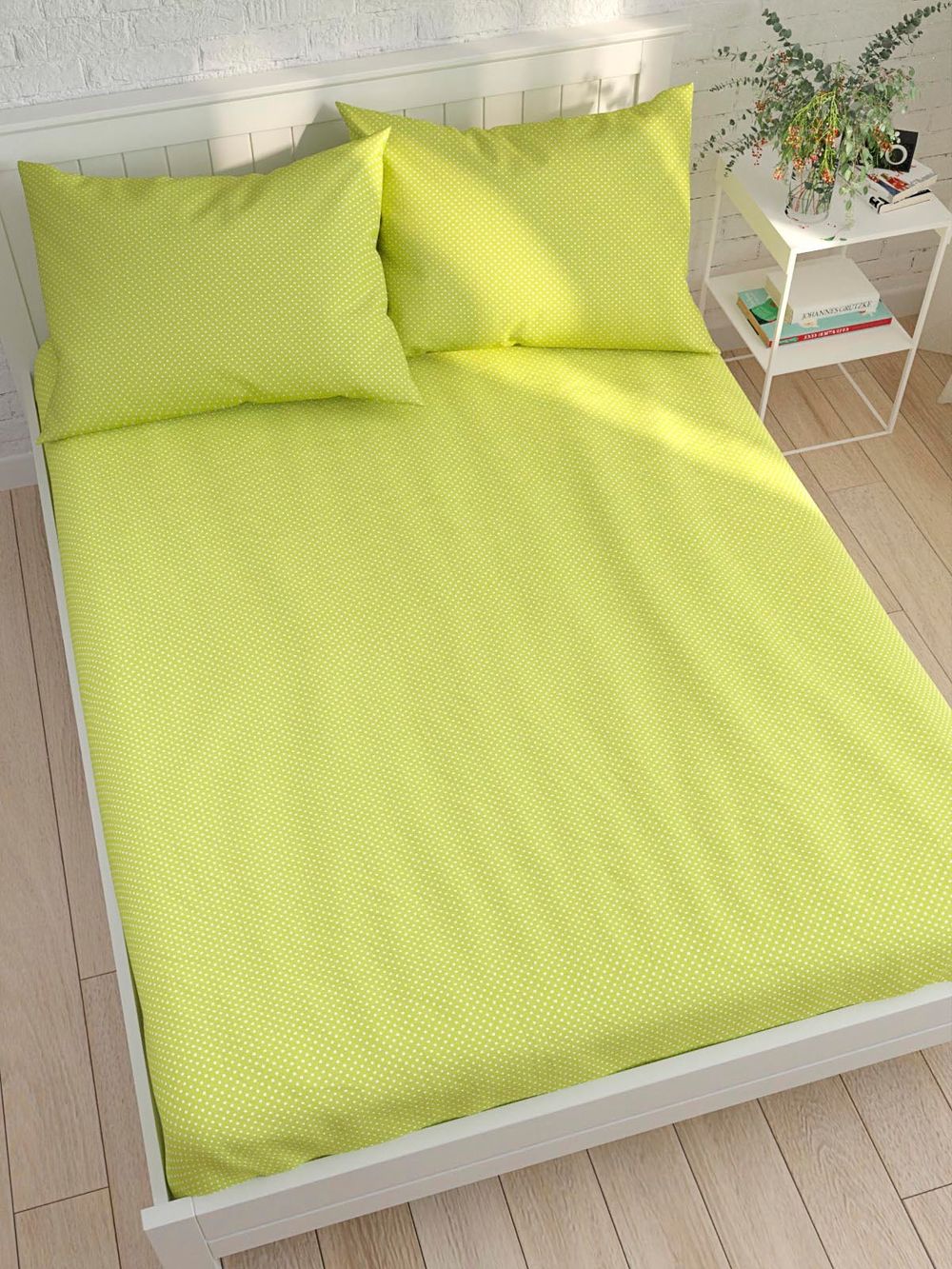 Постельное белье перкаль Сказка "Зайчики/Нежность" 1,5-сп Наволочка 50х70 см 1 шт Простынь 150x215 см Пододеяльник 145x215 см