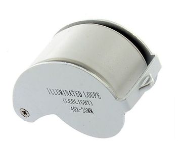 Мини лупа с подсветкой 40*25