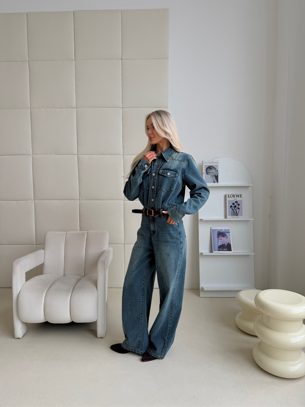 Комбинезон джинсовый