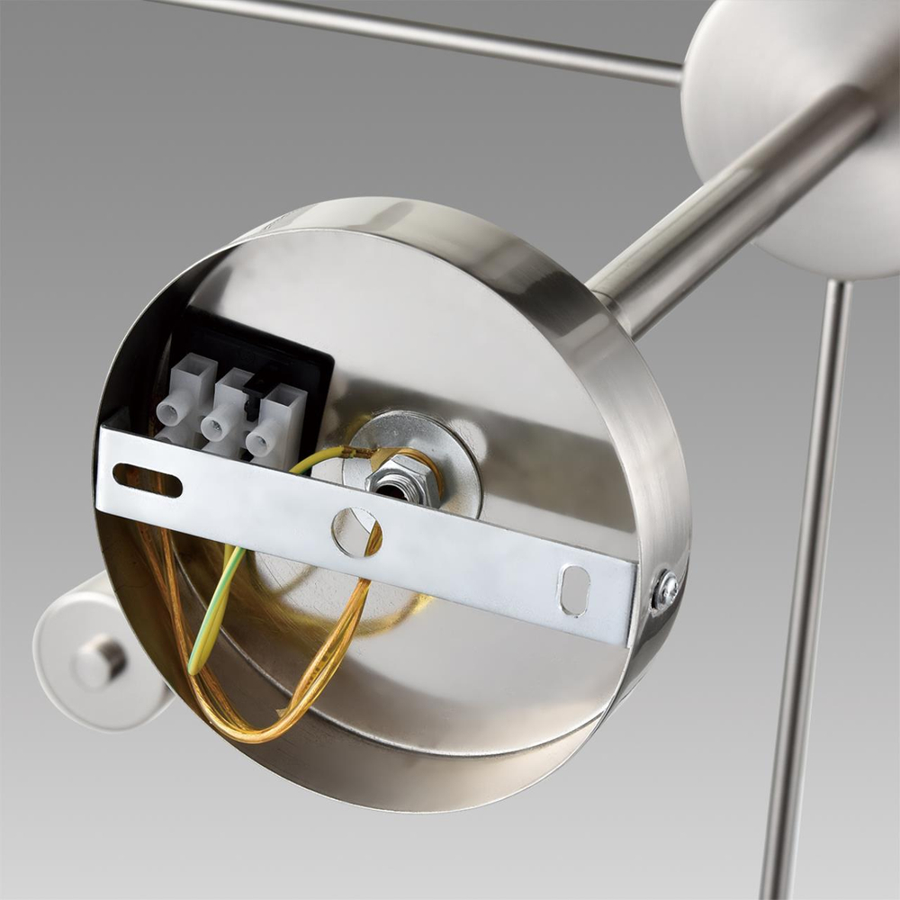 8099/8C COMFI LN26 105 никель/белый металл/стекло Люстра потолочная Е14 8*40W 220V MAVE