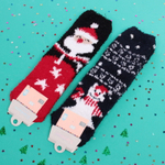 Носки женские махровые «New Year's puff», микс 2 цвета, р. 36-40 (крючок, пакет, стикер)