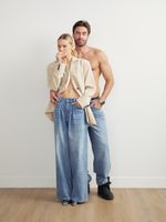 PERFECT JEANS С ЗАЩИПАМИ BLUE