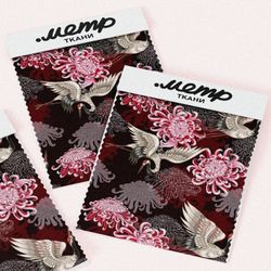 Ткань таффета журавли в цветочном искусстве