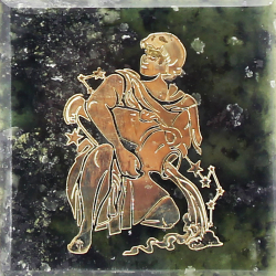 Пластина на магните "Знак зодиака" змеевик