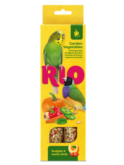 RIO (Рио) Палочки для волнистых попугайчиков и экзотов с садовыми овощами (2х40 г)
