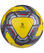 Мяч футбольный Grand №5, желтый/серый/красный