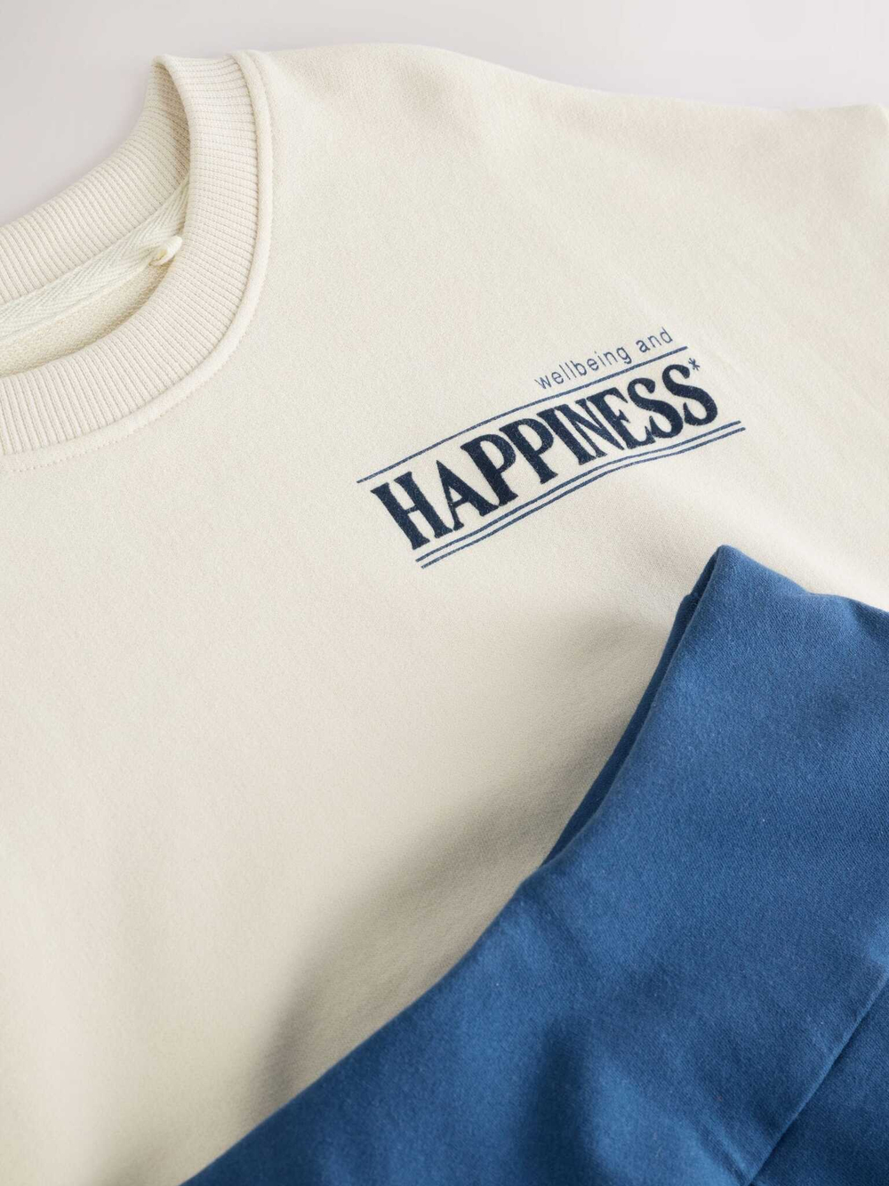 Толстовка и юбка в комплекте для девочки Next E45-365, Бежевый, Синий