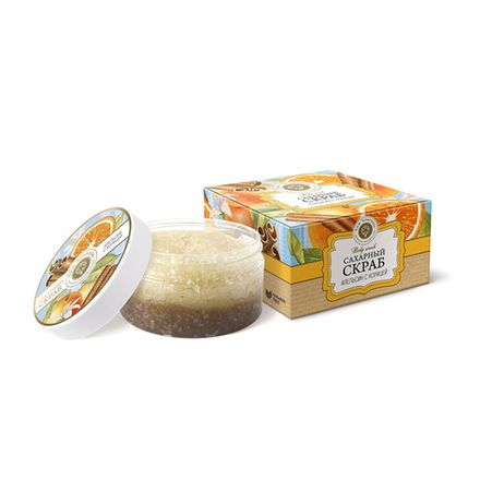 Сахарно-соляной скраб "Апельсин с корицей"