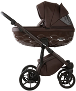 Детская коляска Adamex Chantal Pro Natura 3 в 1 CN-17-COFFEE (ШОКОЛАД КОЖА)