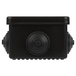 Распаячная коробка ЭРА KOR-65-65-50-4g-B открытой установки черная 65х65х50мм с гермовводами 4 вх. IP54