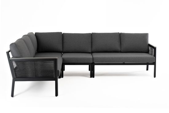 "Париж" угловой модульный диван, каркас из алюминия, цвет серый