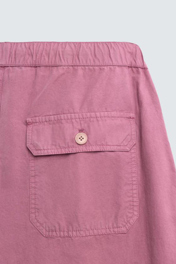 ZARA ШОРТЫ REGULAR FIT С ЭФФЕКТОМ ПОТЕРТОСТИ, РОЗОВЫЙ