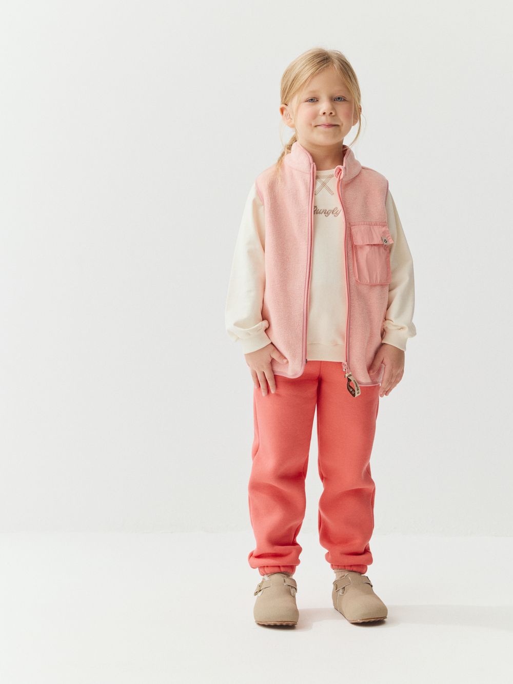 Жилет флисовый "Розовый меланж"