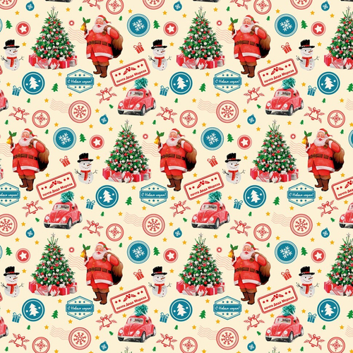 Бумага упаковочная 70 х 100 см 10 шт "С новым годом" в листах