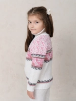 Кофта вязаная на молнии " Птичка"