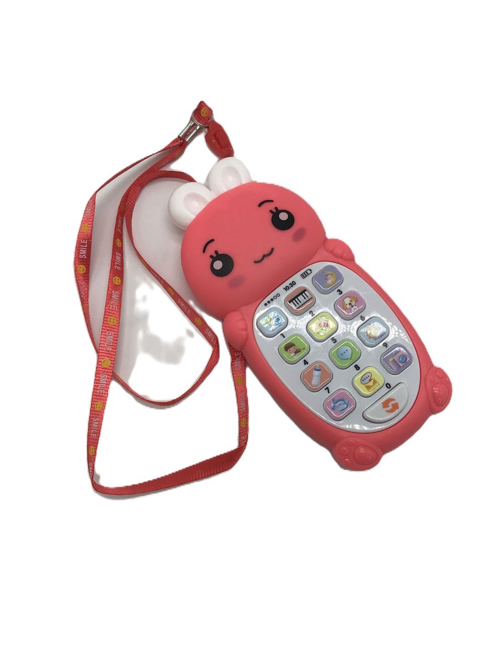 Игрушка звуковая Телефон Зайчонок цвет розовый