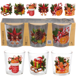 Набор стаканов 3шт, 250мл «Зимняя фантазия» 6 видов