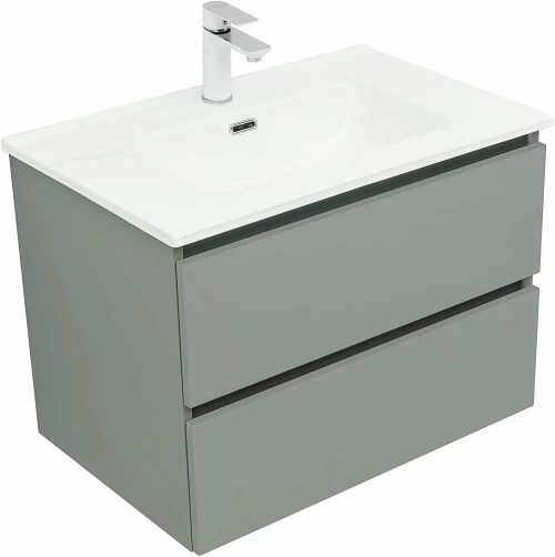 Тумба с раковиной Aquanet Вега 2.0 337960/284027 70 мисти грин
