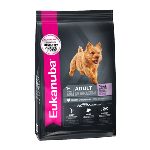 Сухой корма Eukanuba Adult Small Breed 1+ Years для взрослых собак мелких пород с птицей