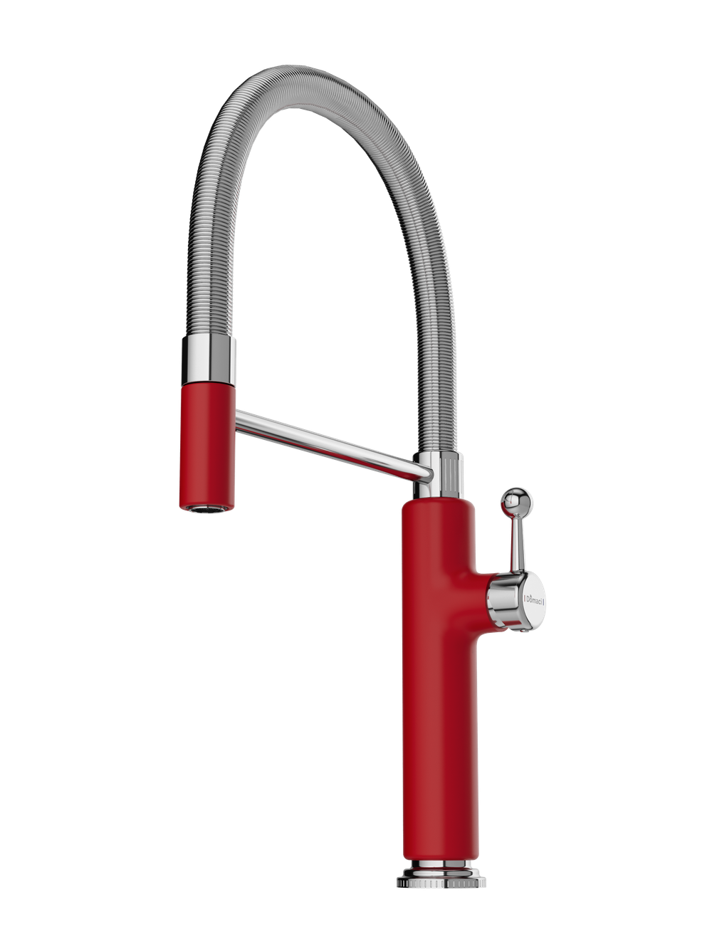Смеситель для кухни Domaci Римини D568387RD с гибким изливом, красный