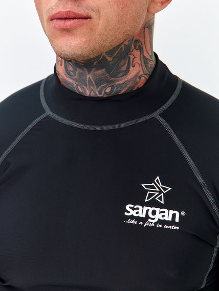 Футболка рашгард лонгслив Sargan Агидель UPF 50+ мужской черный