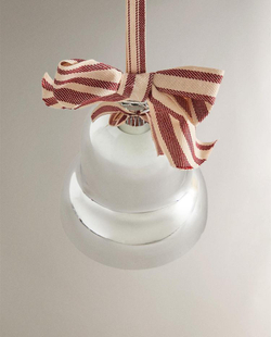 ZARA HOME ЕЛОЧНОЕ УКРАШЕНИЕ «КОЛОКОЛЬЧИК», СЕРЕБРЯНЫЙ