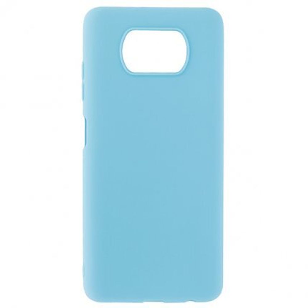 Накладка Xiaomi Poco X3 силикон матовый голубой Zibelino