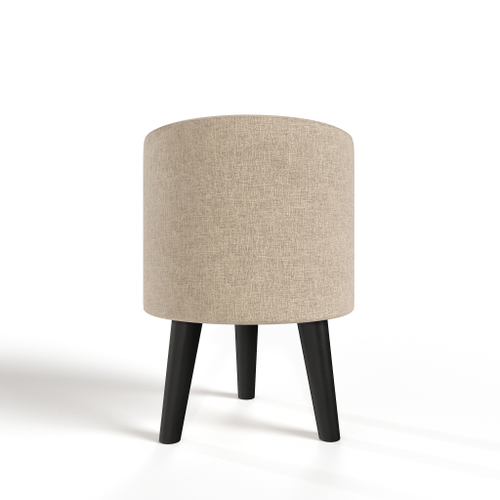 Пуф круглый на трёх высоких ножках Фантазёр D-2 (Бежевый) в офис, дом, салон красоты, прихожая, гостиная, на кухню, в кафе, в зону ожидания, в коридор, к туалетному столику. Банкетка, подставка.