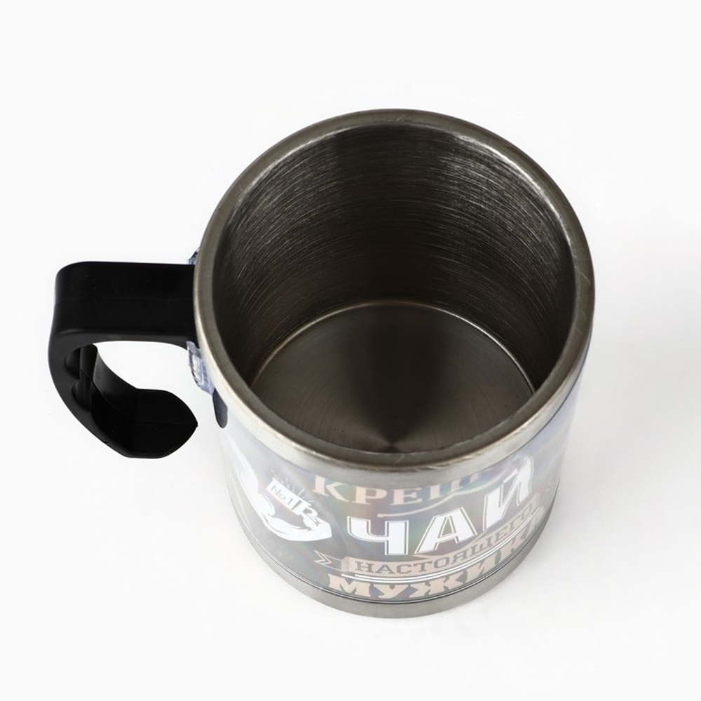 Термокружка «Крепкий чай настоящего мужика»: 400 мл, сохраняет тепло 2 ч