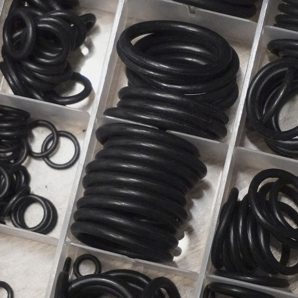 WDK-214042-1 Набор уплотнительных колец резиновых, черные, 222 шт.