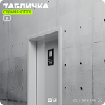 Табличка Женская раздевалка, на дверь и стену, информационная и мультиязычная (русский, английский, китайский), серия GLOBAL, 25х15 см, Айдентика Технолоджи