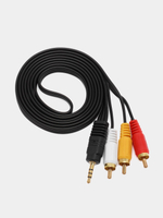 Кабель AUX Jack 3.5мм(4C) х 3RCA 1.5м. Exployd EX-K-1404