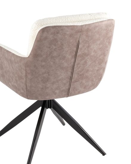 Стул вращающийся Wick молочный тэдди