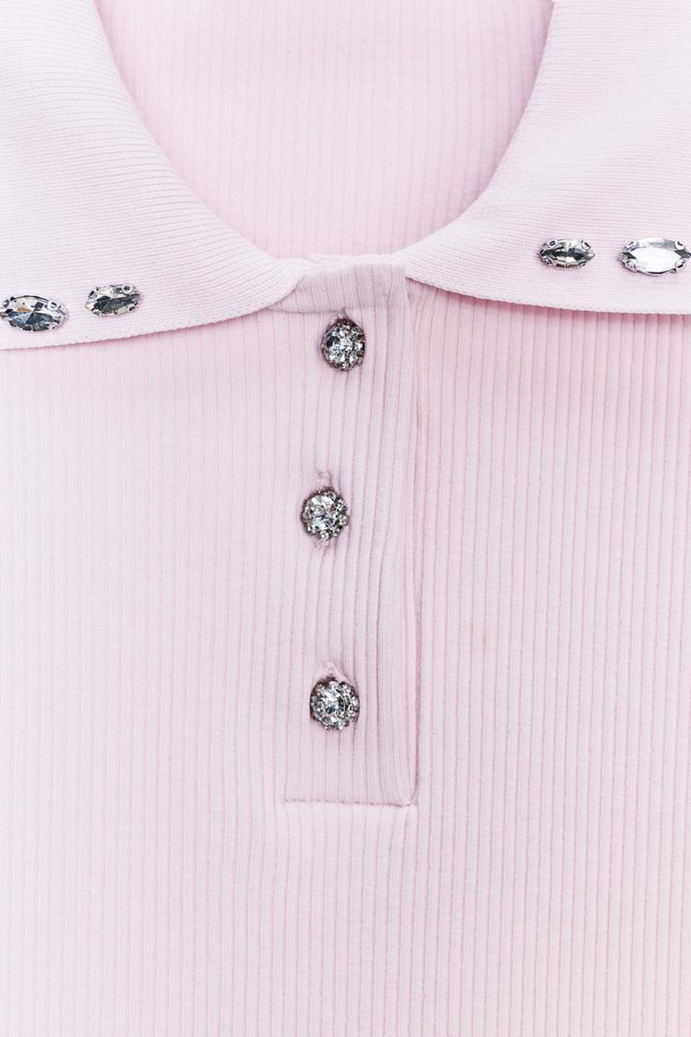 ZARA ПОЛО В РУБЧИК, РОЗОВЫЙ