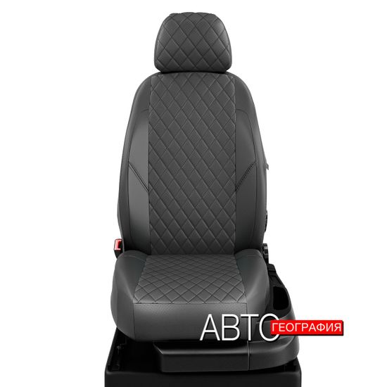 Чехлы на сиденья Citroen C-Crosser (2007-2013) из экокожи "Ромб"