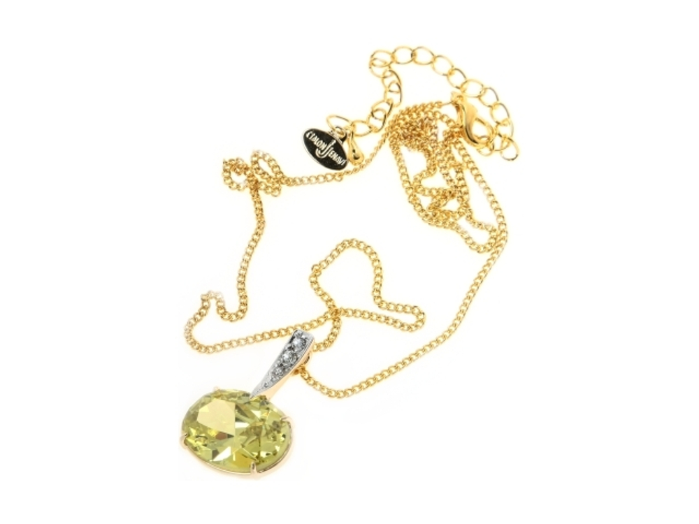 "Вельмера" подвеска в золотом покрытии из коллекции "Элеганс" от Jenavi с замком карабин