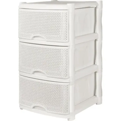 Комод Keeplex Ajur трехсекционный 48х72,3см белое облако