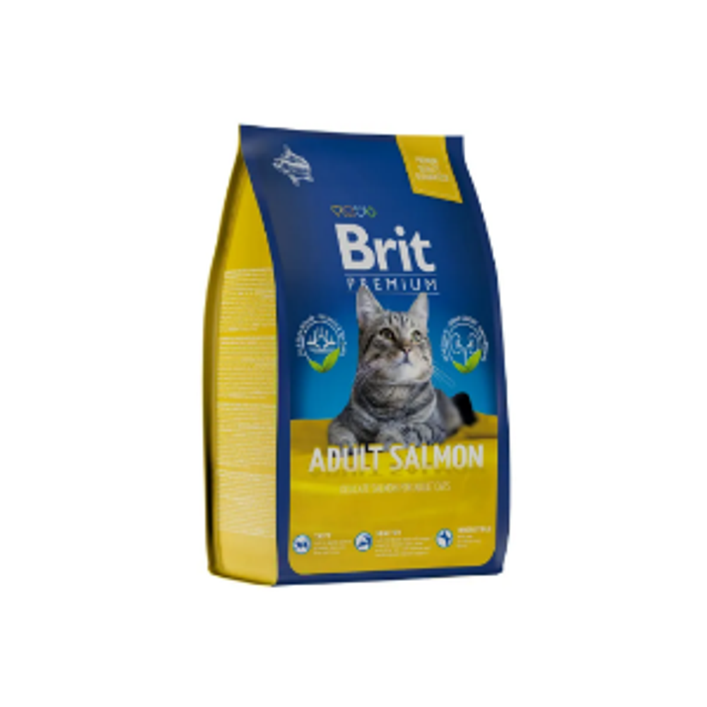 Сухой корм для взрослых кошек Brit Premium Cat 0,4 кг Adult Salmon лосось