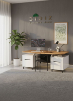 Стол компьютерный 185х75х75, Ochensol, письменный, для школьника, рабочий, офисный, белый, Dipriz